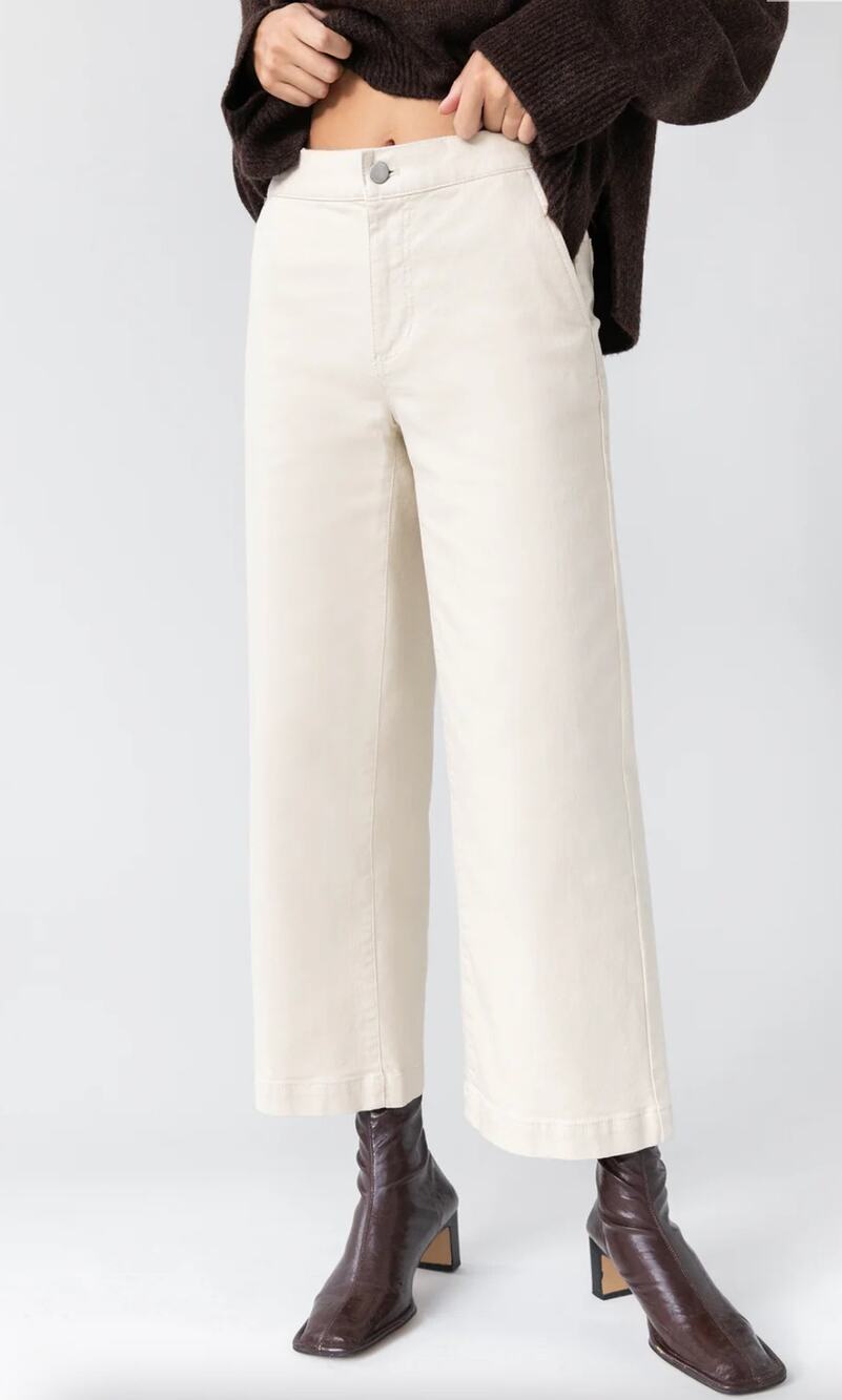 Oak & Fort Cream Wide Leg Pants